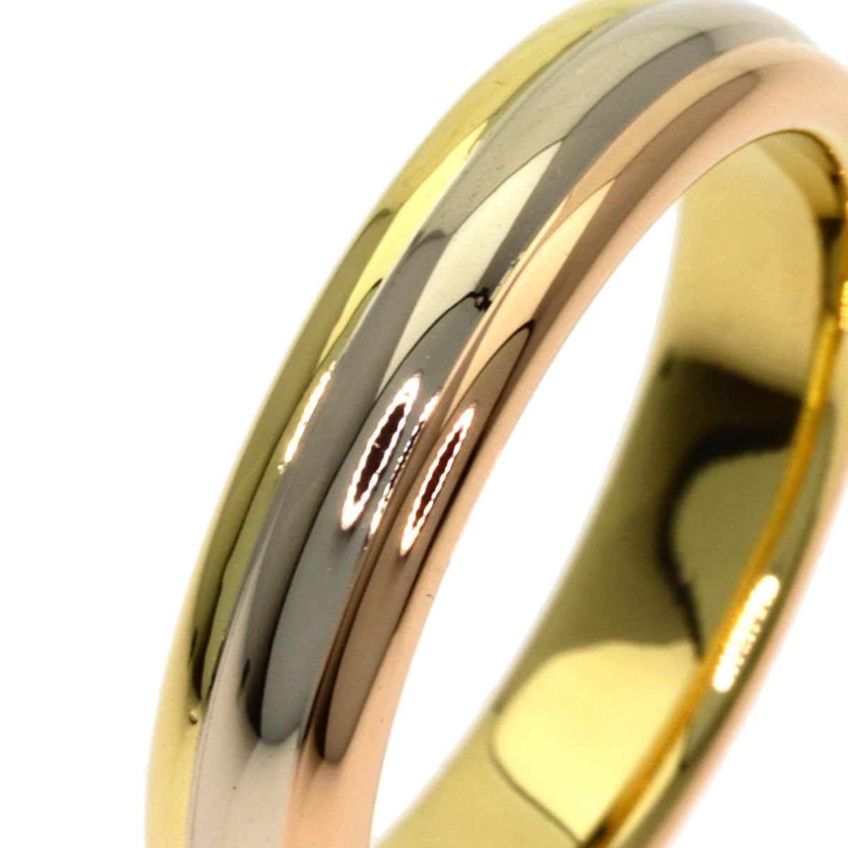 CARTIER Three Color #57 Ring K18 Yellow Gold 18K Pink GoldLadies [Used]