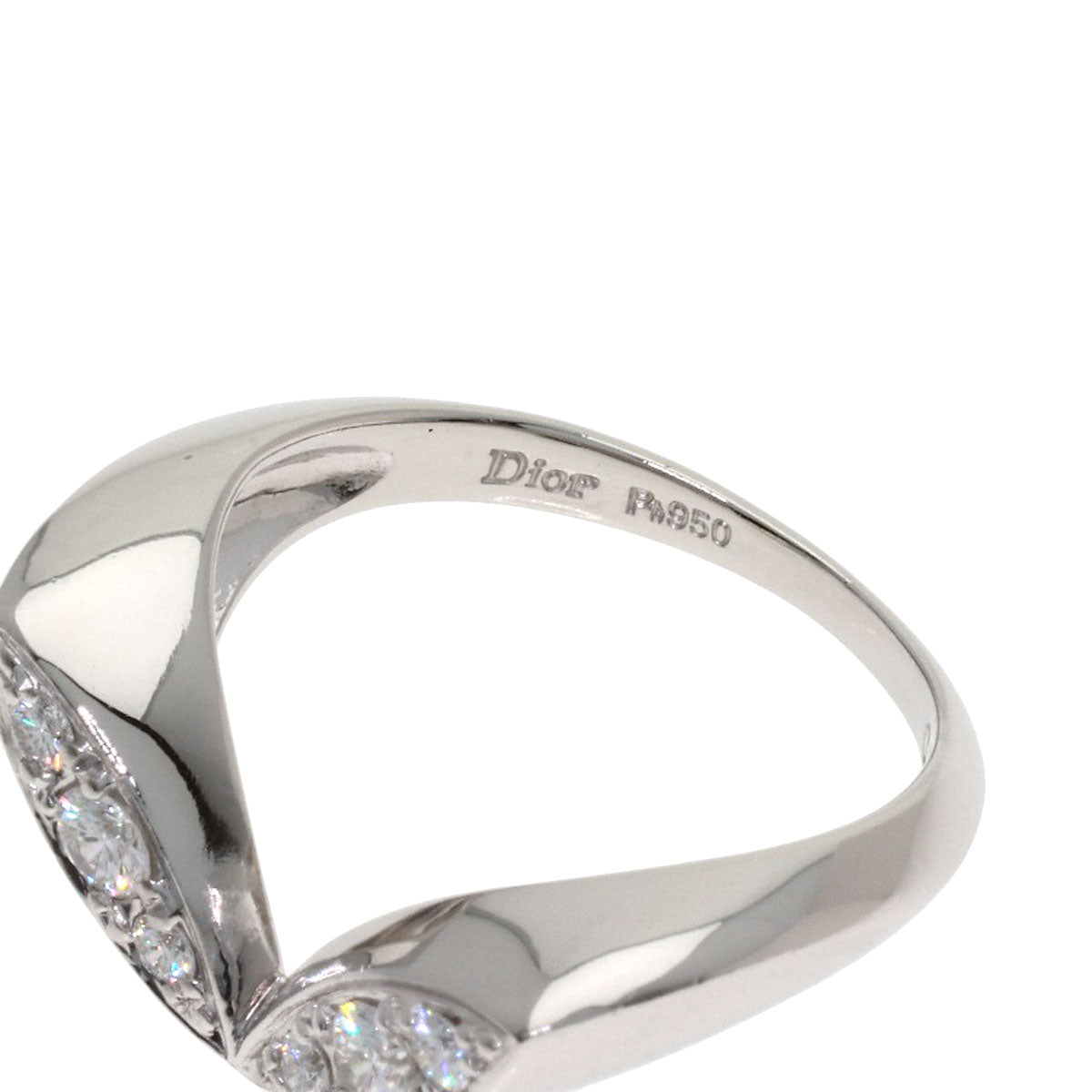 Dior Diamond Ring Platinum PT950 Ladies [Used]