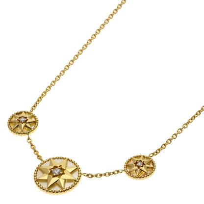 Dior Rose de Vent Diamond Necklace K18 Yellow Gold Ladies [Used]