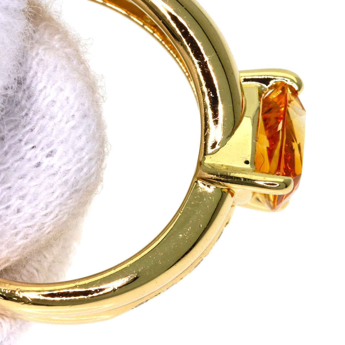 TASAKI Colored Stone Diamond Ring K18 Yellow Gold Ladies [Used]