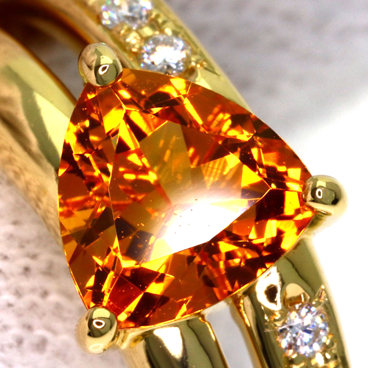TASAKI Colored Stone Diamond Ring K18 Yellow Gold Ladies [Used]