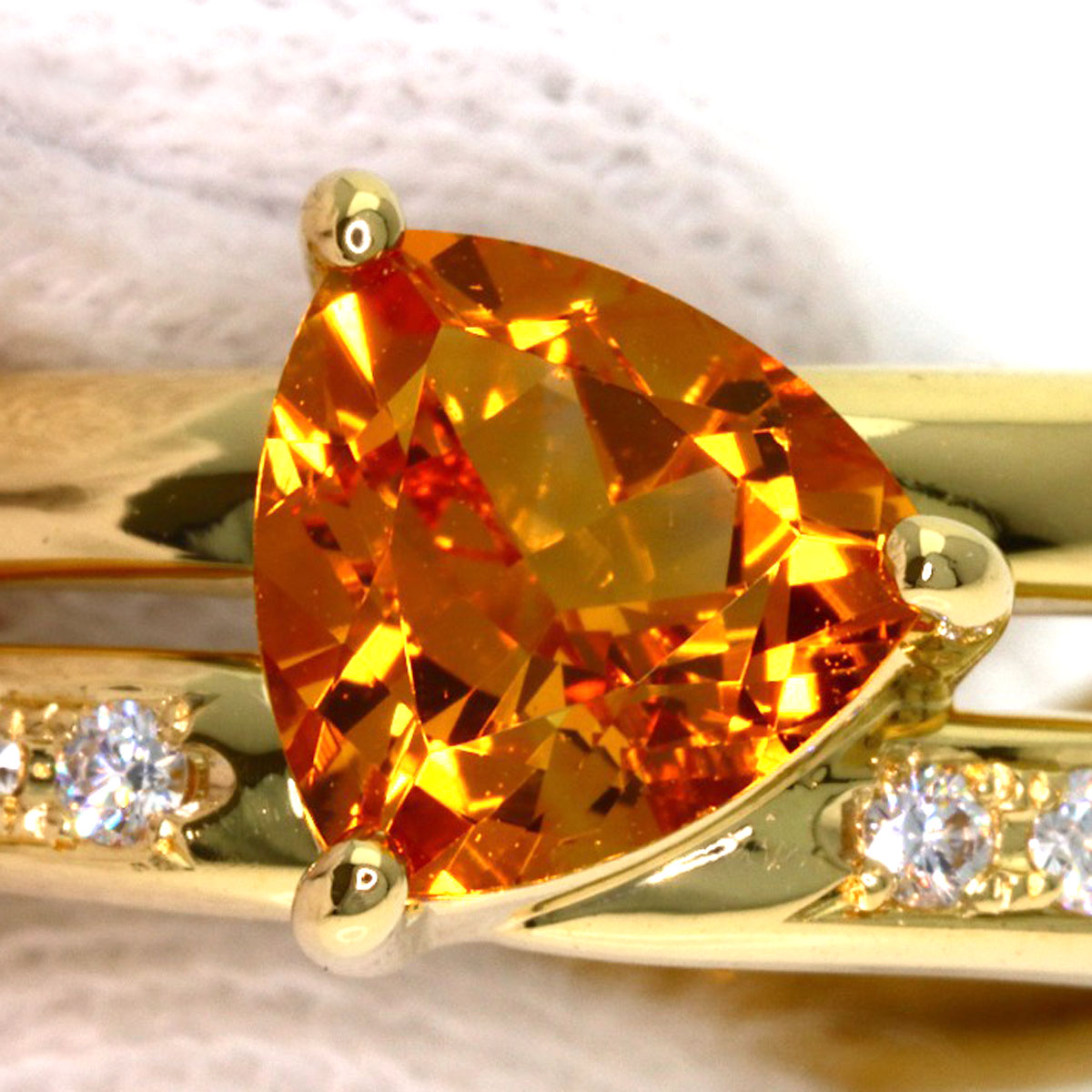 TASAKI Colored Stone Diamond Ring K18 Yellow Gold Ladies [Used]