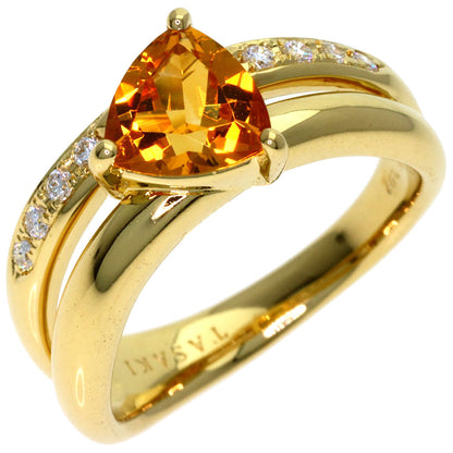 TASAKI Colored Stone Diamond Ring K18 Yellow Gold Ladies [Used]