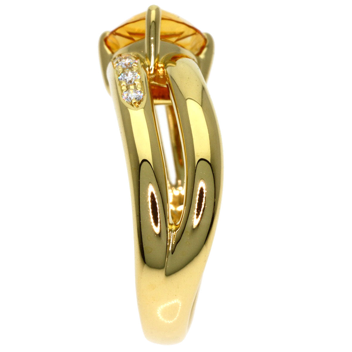 TASAKI Colored Stone Diamond Ring K18 Yellow Gold Ladies [Used]