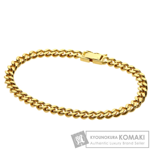 Curb chain Kihei 2 sides Bracelet K18 Yellow Gold 19.6g　Ladies