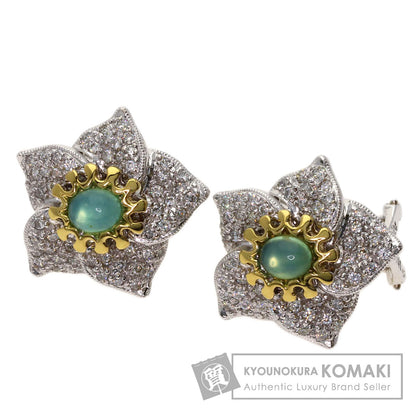 0.27ct Opal Diamond Earring K18 White Gold 11.8g　Ladies