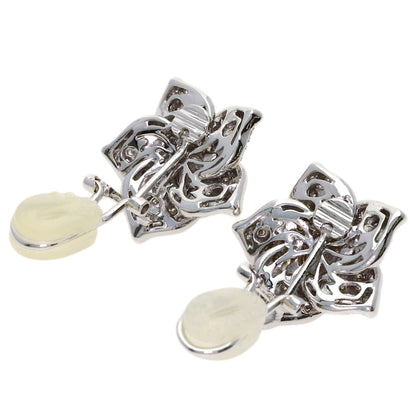 0.27ct Opal Diamond Earring K18 White Gold 11.8g　Ladies