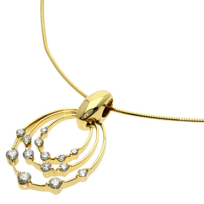 Queen Diamond Necklace K18 Yellow Gold Ladies [Used]