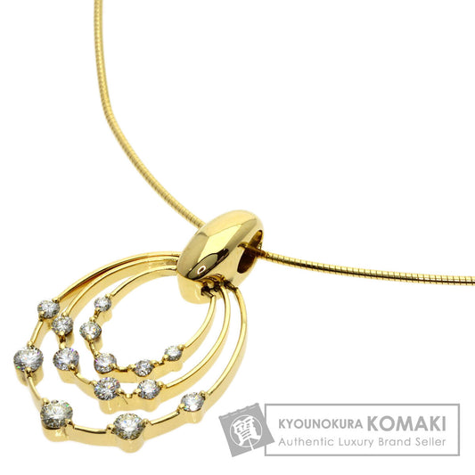 Queen Diamond Necklace K18 Yellow Gold Ladies [Used]