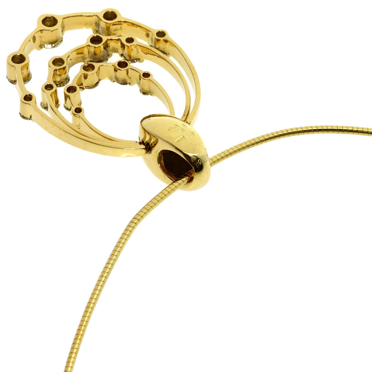 Queen Diamond Necklace K18 Yellow Gold Ladies [Used]