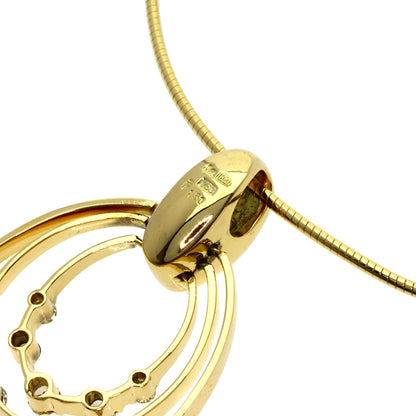 Queen Diamond Necklace K18 Yellow Gold Ladies [Used]