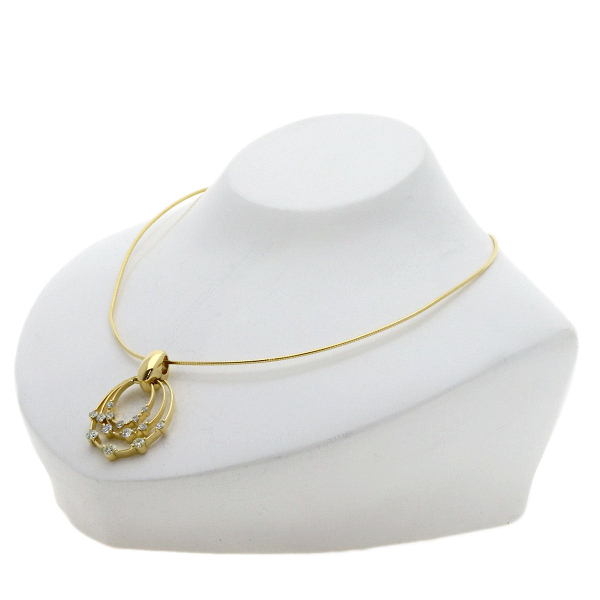 Queen Diamond Necklace K18 Yellow Gold Ladies [Used]