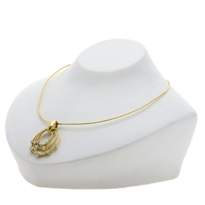Queen Diamond Necklace K18 Yellow Gold Ladies [Used]