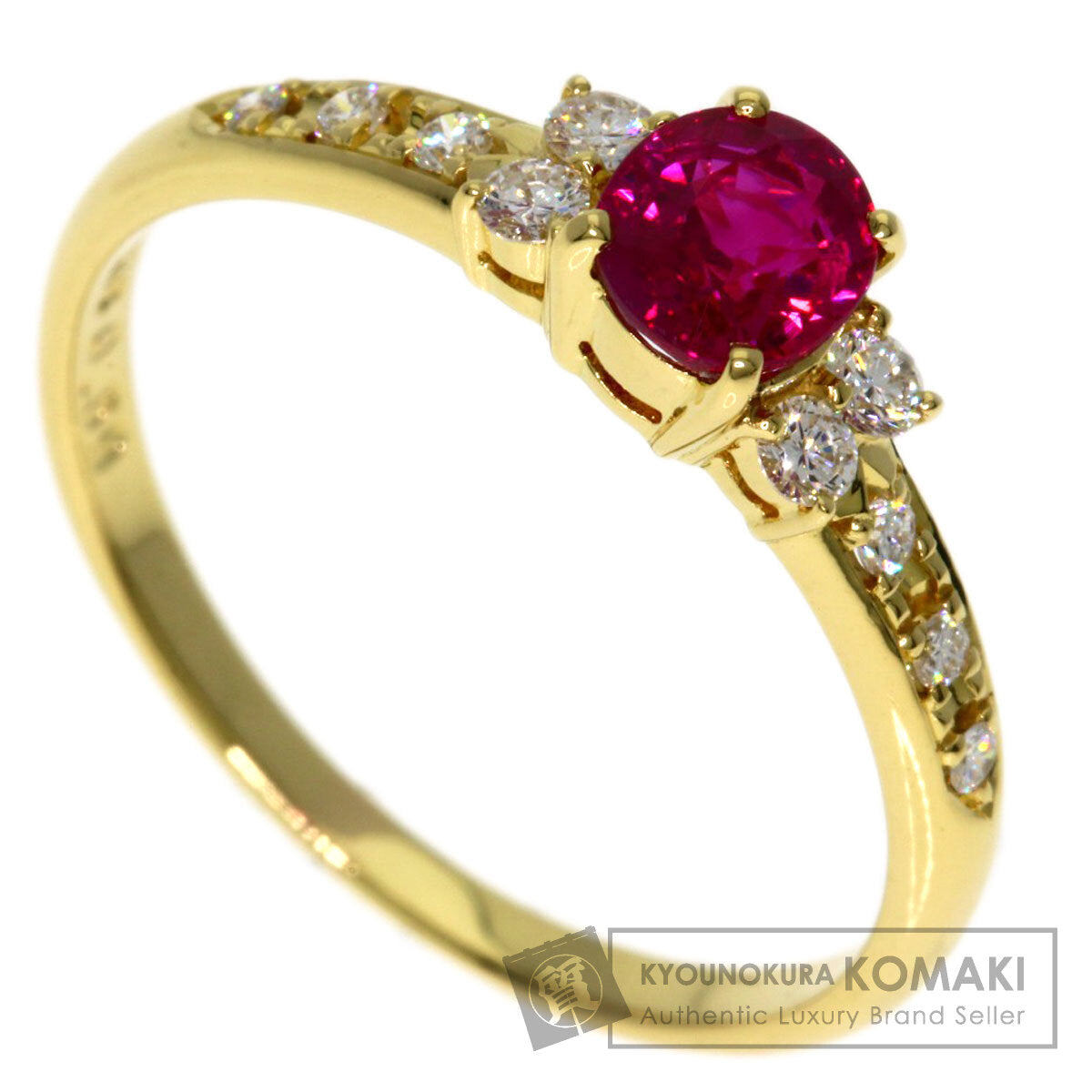TASAKI Ruby Diamond Ring K18 Yellow Gold Ladies [Used]