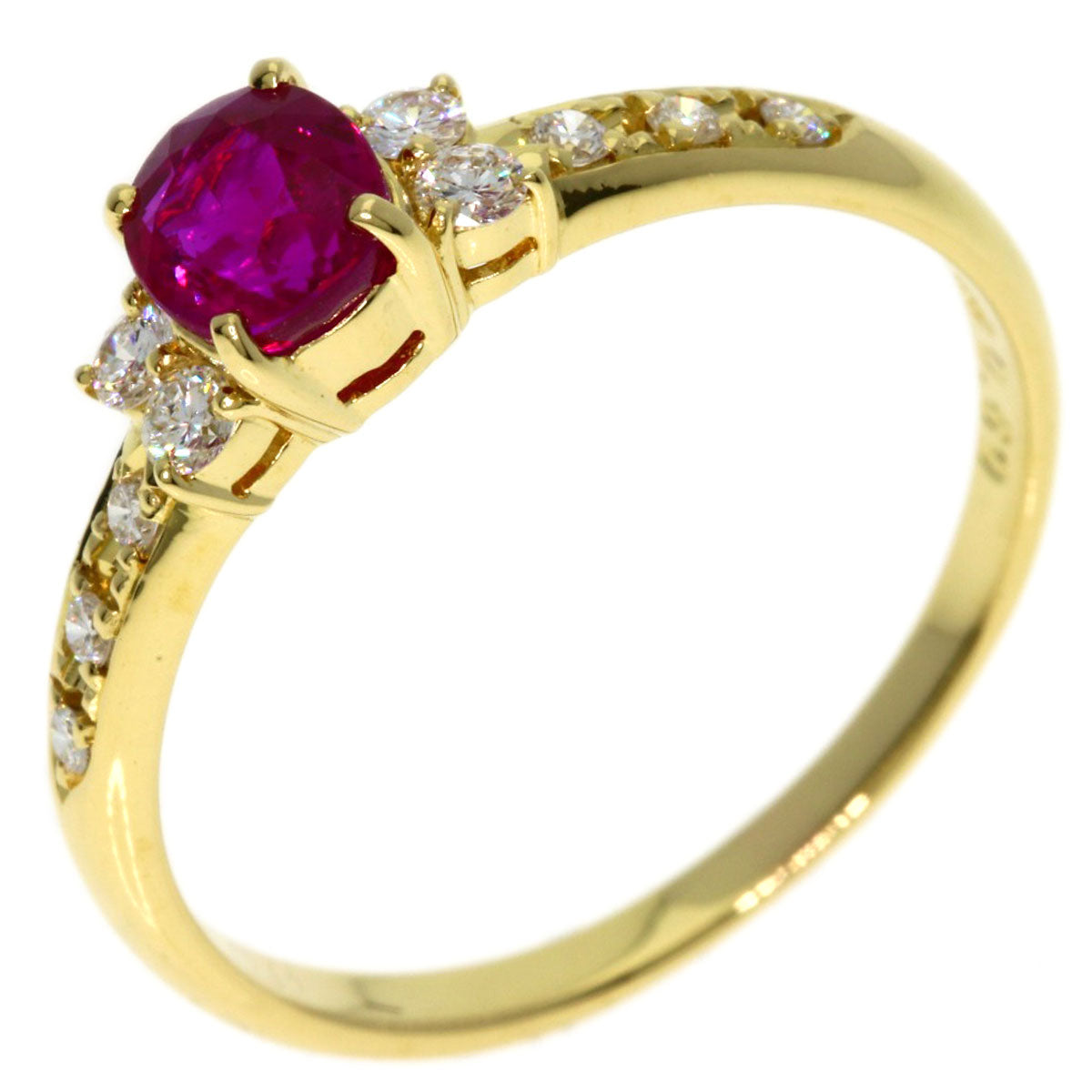 TASAKI Ruby Diamond Ring K18 Yellow Gold Ladies [Used]