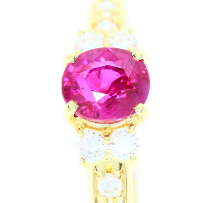 TASAKI Ruby Diamond Ring K18 Yellow Gold Ladies [Used]