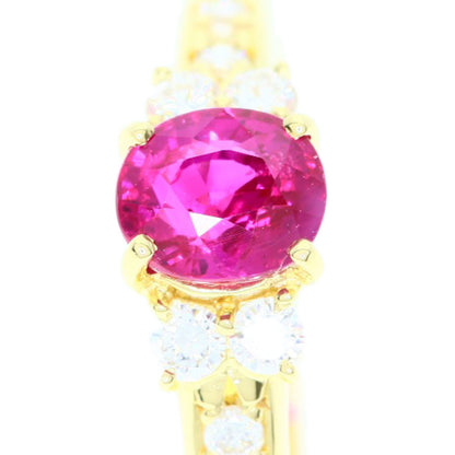 TASAKI Ruby Diamond Ring K18 Yellow Gold Ladies [Used]