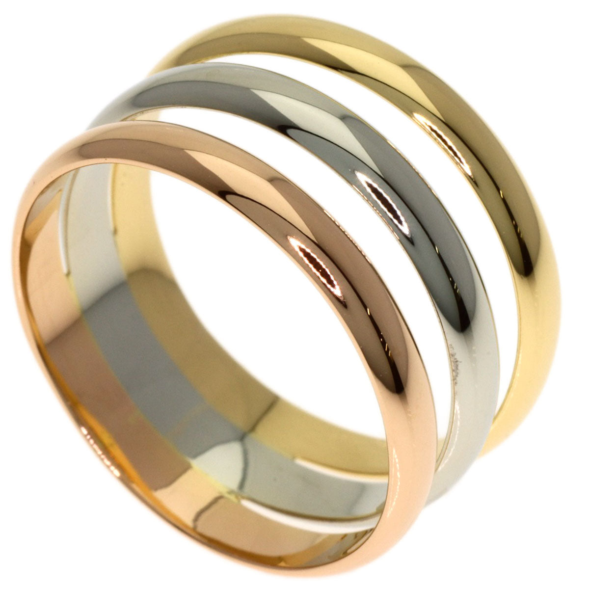 CARTIER 3 Colors #52 Ring K18 Yellow Gold 18K Pink GoldLadies [Used]