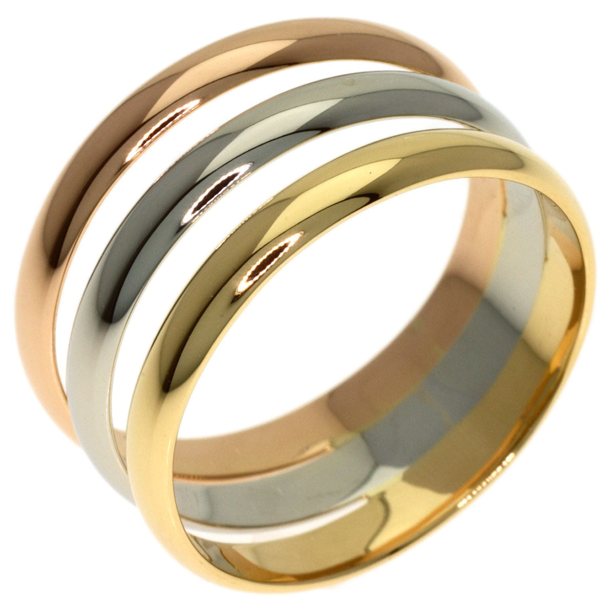 CARTIER 3 Colors #52 Ring K18 Yellow Gold 18K Pink GoldLadies [Used]