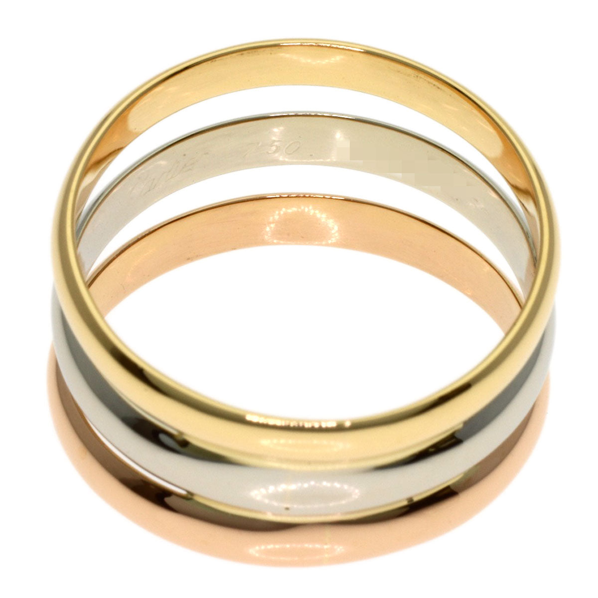CARTIER 3 Colors #52 Ring K18 Yellow Gold 18K Pink GoldLadies [Used]