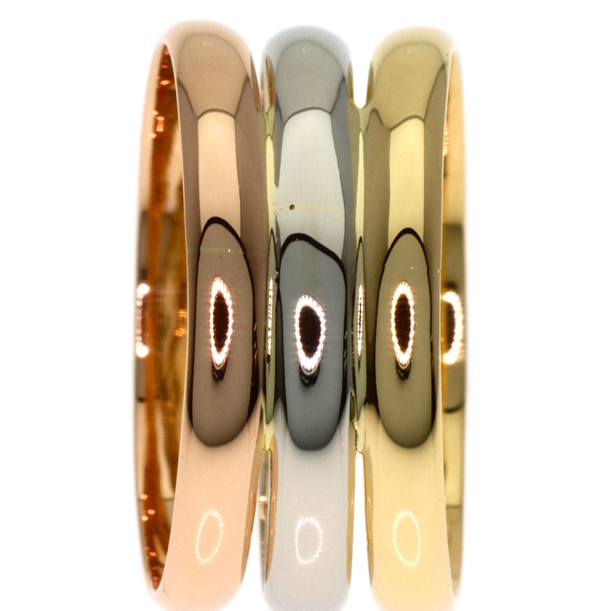 CARTIER 3 Colors #52 Ring K18 Yellow Gold 18K Pink GoldLadies [Used]