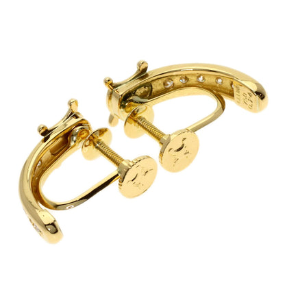 CELINE Macadam Diamond Earring K18 Yellow Gold Ladies [Used]