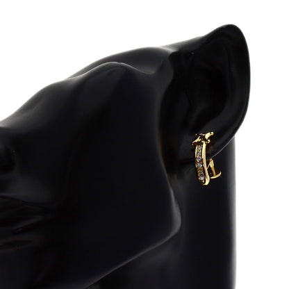 CELINE Macadam Diamond Earring K18 Yellow Gold Ladies [Used]