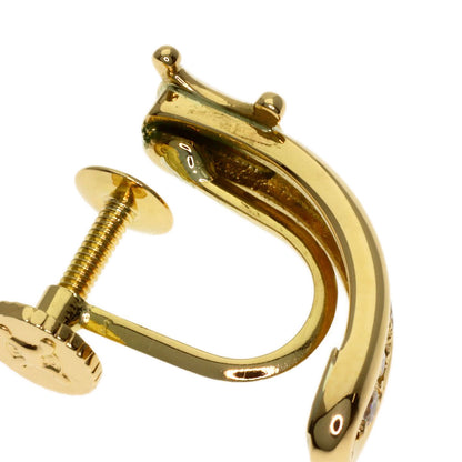 CELINE Macadam Diamond Earring K18 Yellow Gold Ladies [Used]