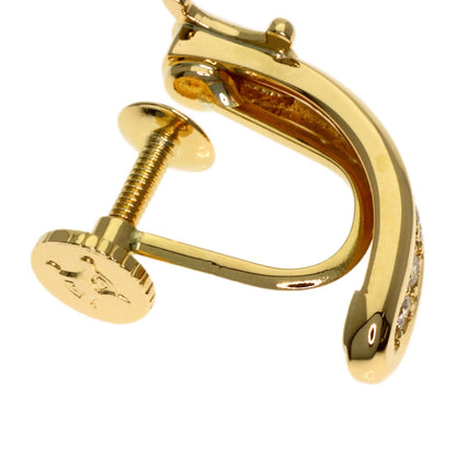 CELINE Macadam Diamond Earring K18 Yellow Gold Ladies [Used]