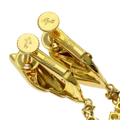 Jeunet Twisted Diamond Earring K18 Yellow Gold Ladies [Used]