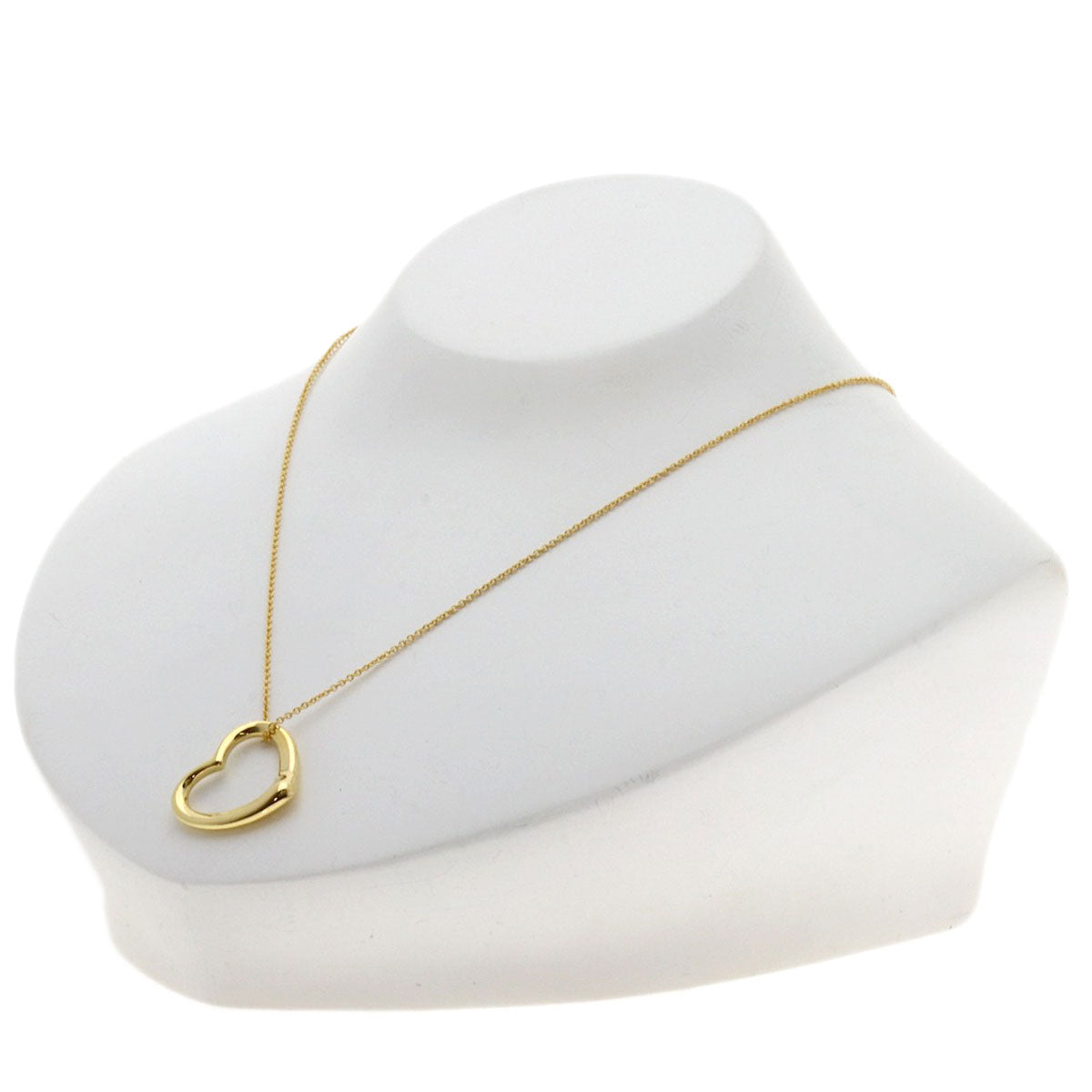 TIFFANY&Co. Open heart Necklace K18 Yellow Gold Ladies [Used]
