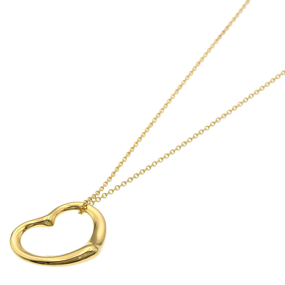 TIFFANY&Co. Open heart Necklace K18 Yellow Gold Ladies [Used]