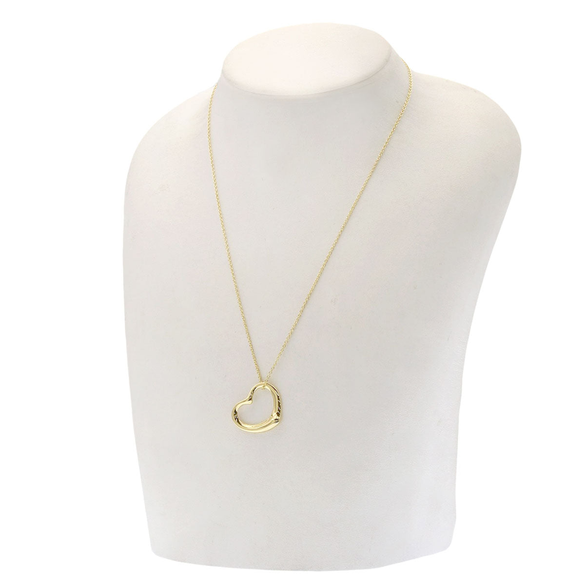 TIFFANY&Co. Open heart Necklace K18 Yellow Gold Ladies [Used]