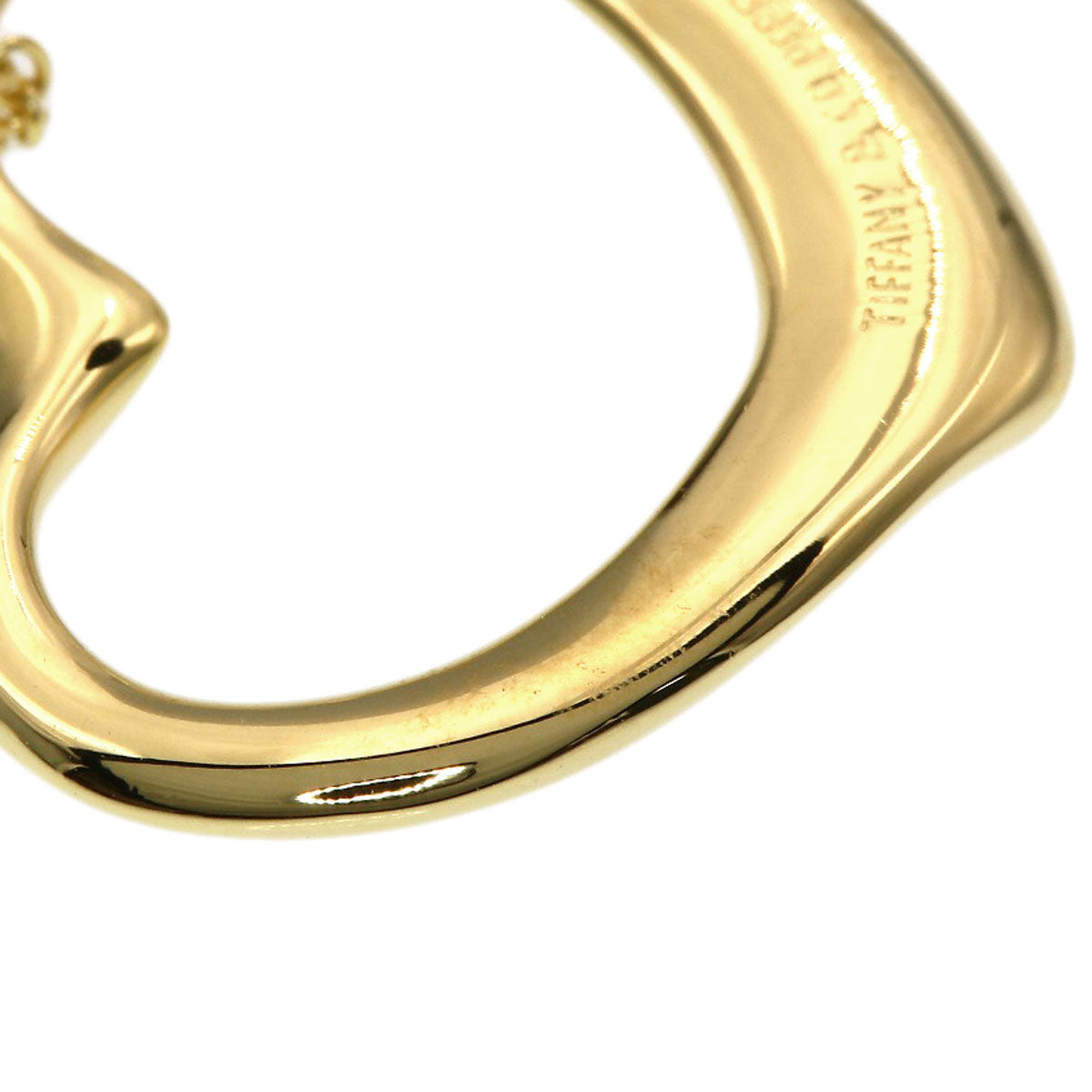 TIFFANY&Co. Open heart Necklace K18 Yellow Gold Ladies [Used]