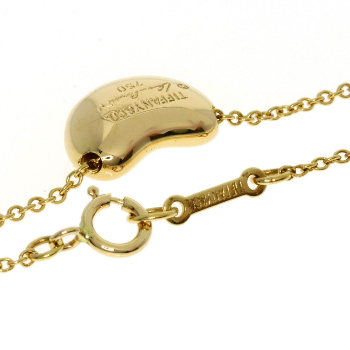TIFFANY&Co. Bean Necklace K18 Yellow Gold Ladies [Used]