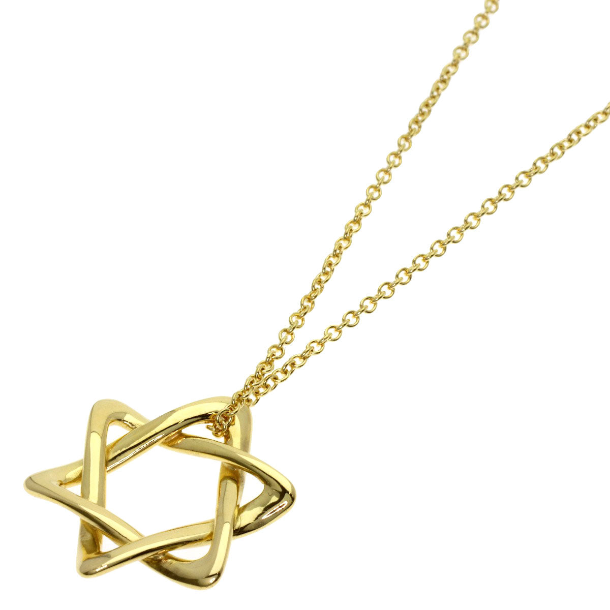 TIFFANY&Co. Star of David Necklace K18 Yellow Gold Ladies [Used]