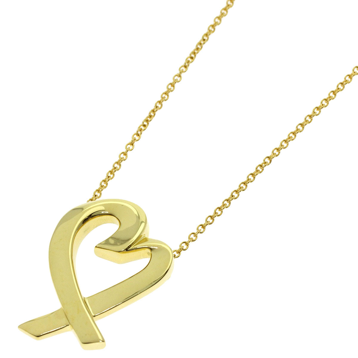 TIFFANY&Co. Loving heart Necklace K18 Yellow Gold Ladies [Used]