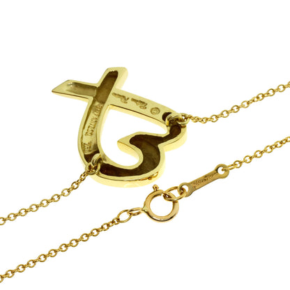 TIFFANY&Co. Loving heart Necklace K18 Yellow Gold Ladies [Used]