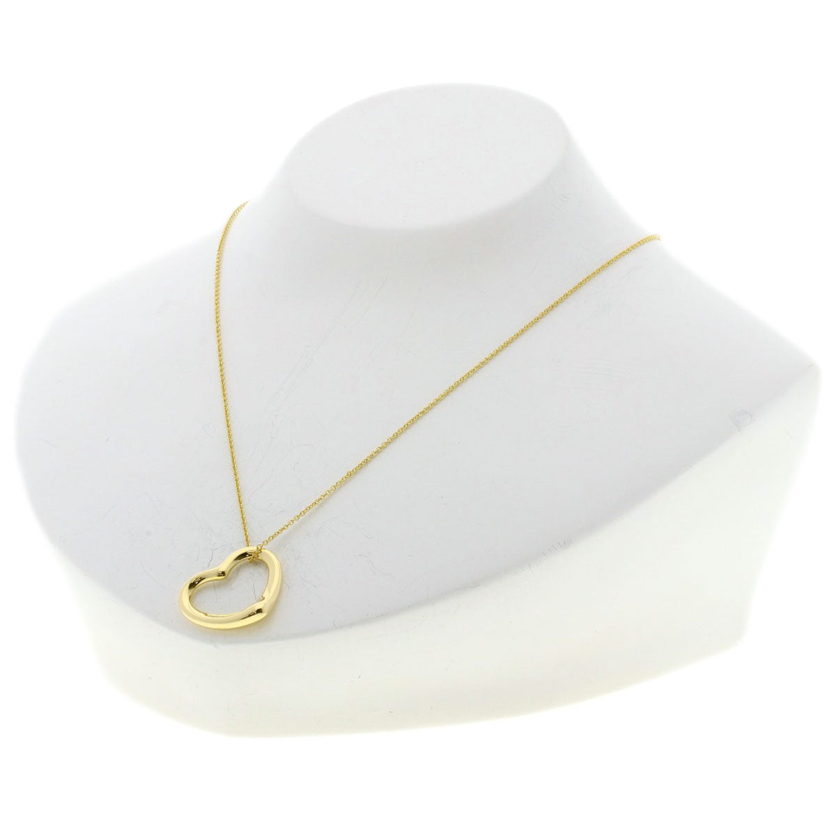 TIFFANY&Co. Open heart Necklace K18 Yellow Gold Ladies [Used]