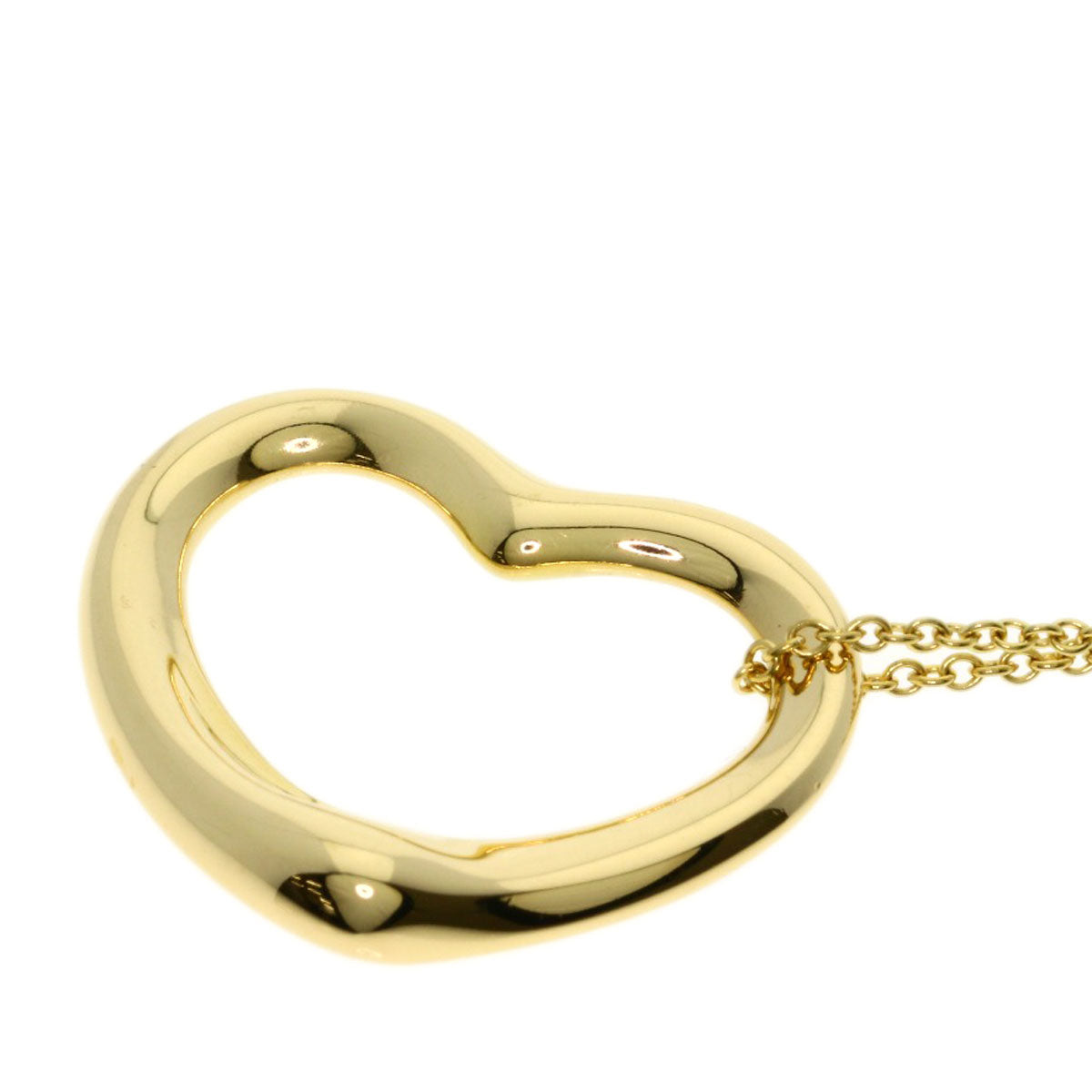TIFFANY&Co. Open heart Necklace K18 Yellow Gold Ladies [Used]