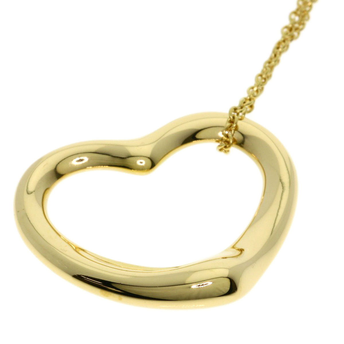 TIFFANY&Co. Open heart Necklace K18 Yellow Gold Ladies [Used]