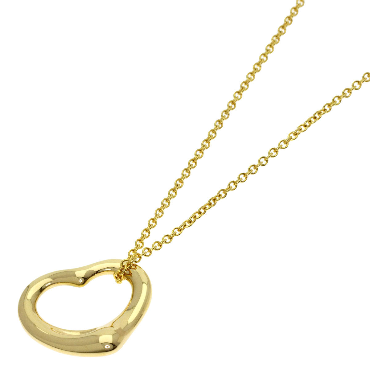 TIFFANY&Co. Open heart Necklace K18 Yellow Gold Ladies [Used]