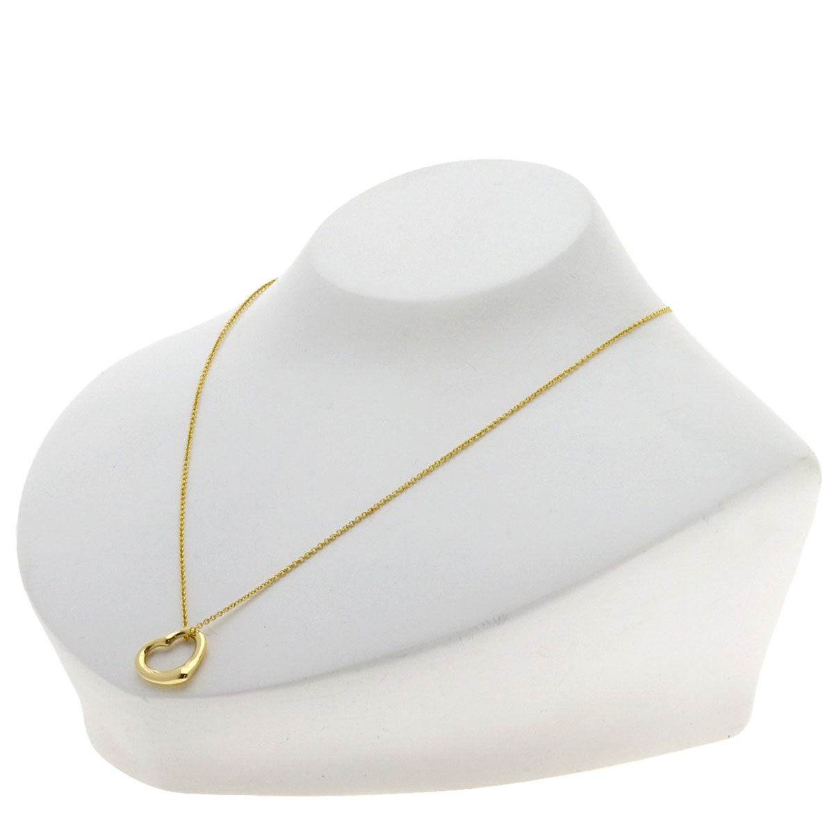 TIFFANY&Co. Open heart Necklace K18 Yellow Gold Ladies [Used]