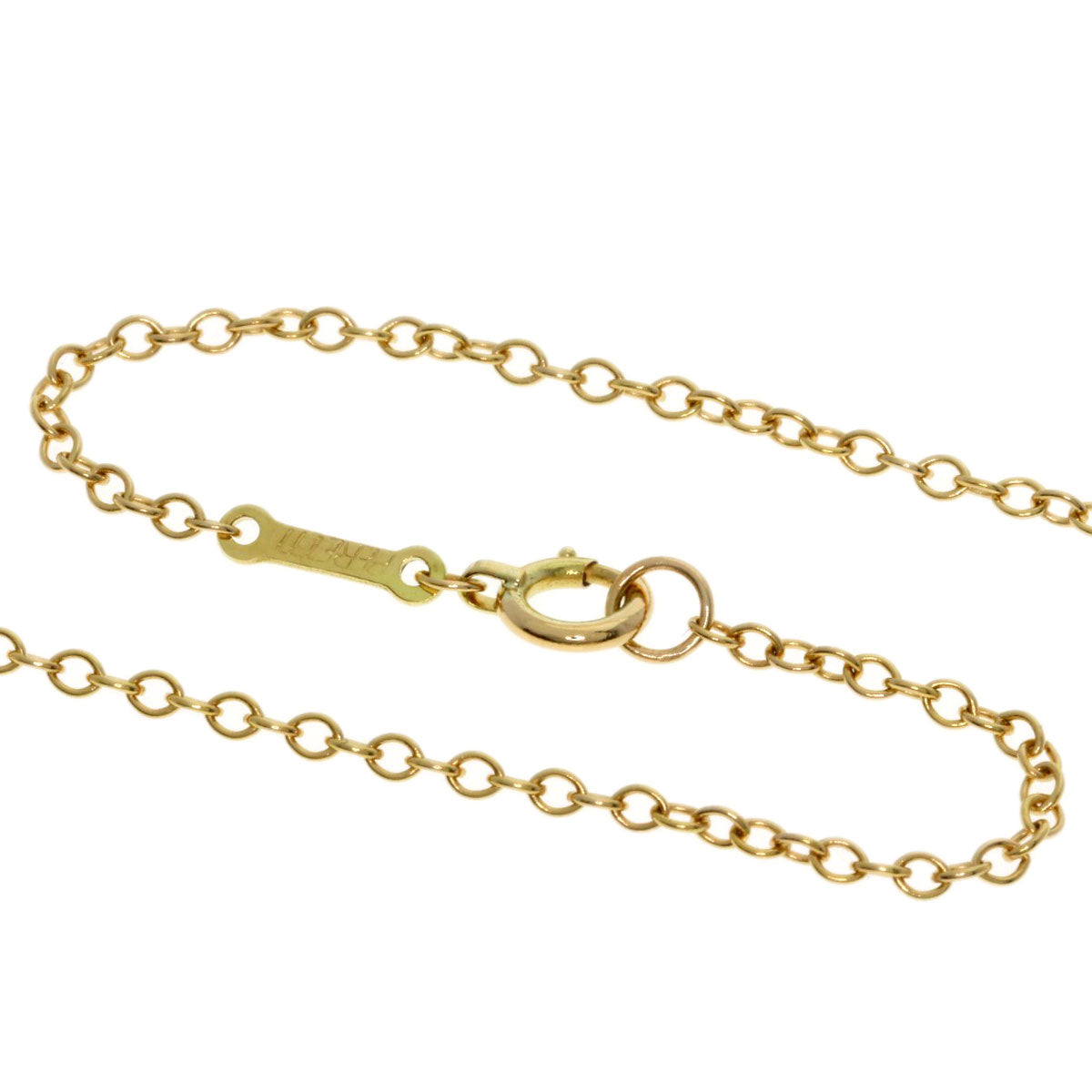 TIFFANY&Co. Bean Medium Necklace K18 Yellow Gold Ladies [Used]