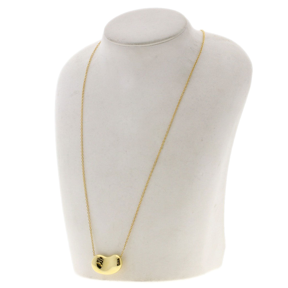 TIFFANY&Co. Bean Medium Necklace K18 Yellow Gold Ladies [Used]
