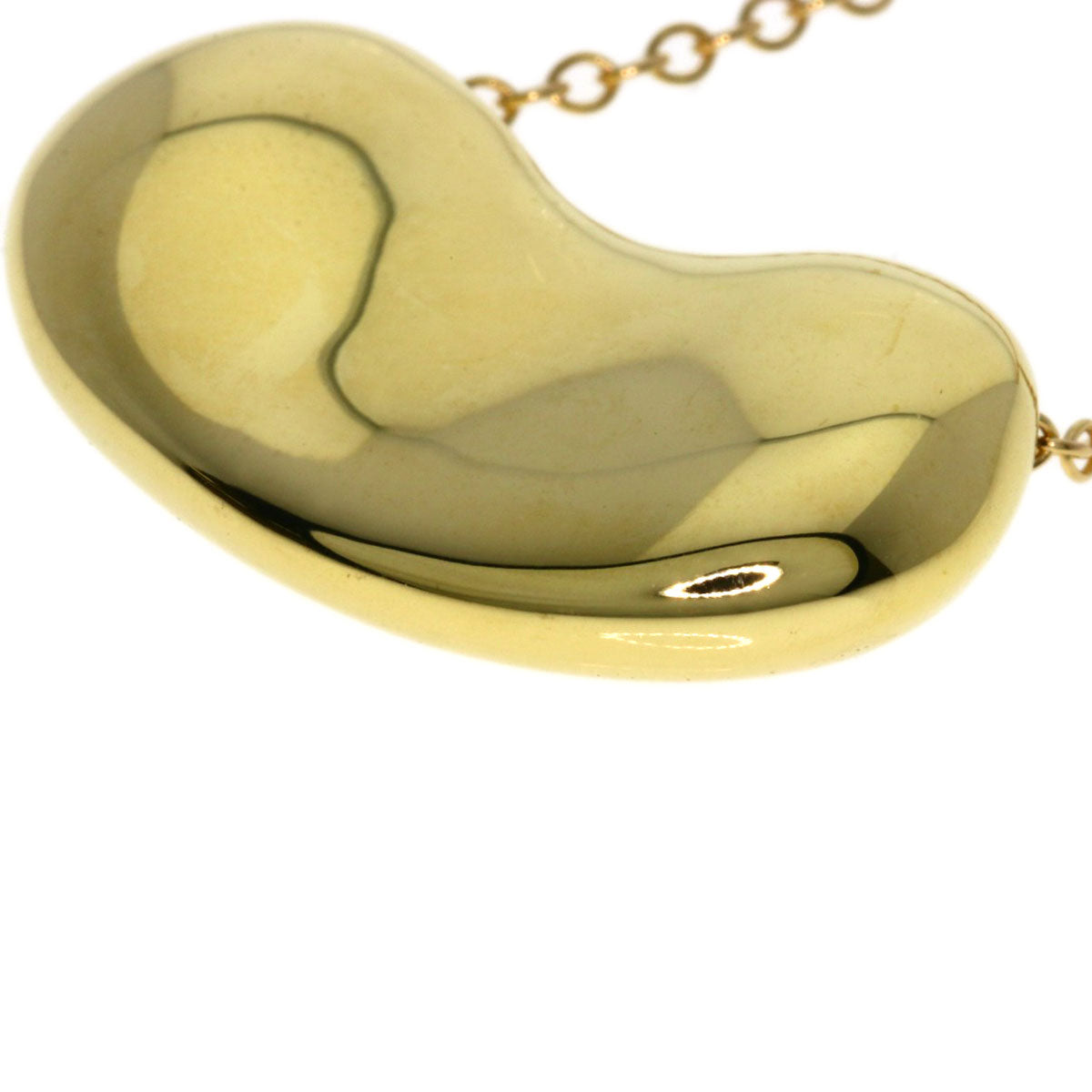 TIFFANY&Co. Bean Medium Necklace K18 Yellow Gold Ladies [Used]