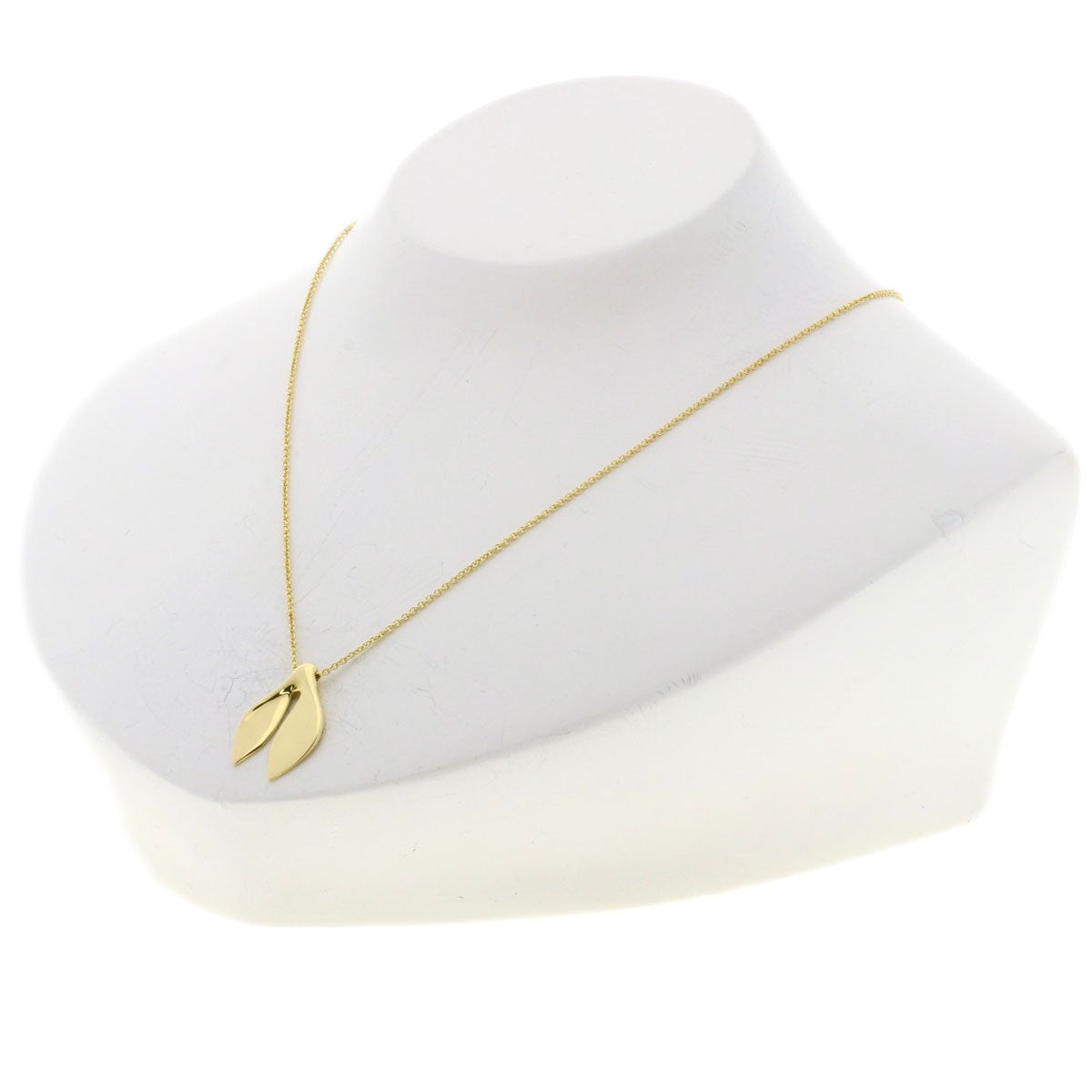 TIFFANY&Co. Leaf fin Necklace K18 Yellow Gold Ladies [Used]