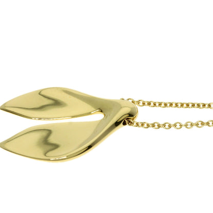 TIFFANY&Co. Leaf fin Necklace K18 Yellow Gold Ladies [Used]