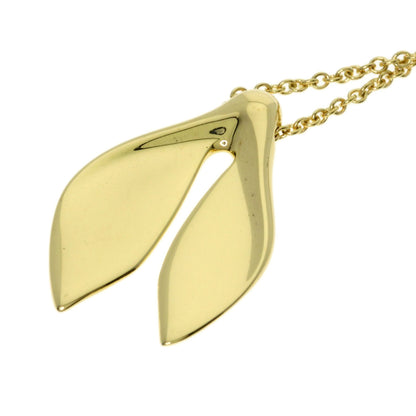 TIFFANY&Co. Leaf fin Necklace K18 Yellow Gold Ladies [Used]
