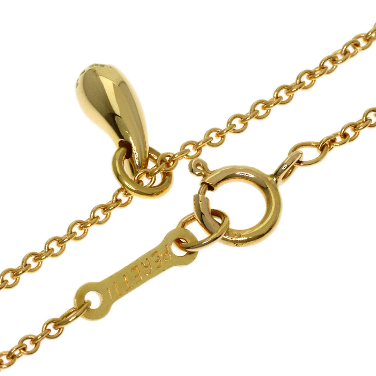 TIFFANY&Co. teardrop Necklace K18 Yellow Gold Ladies [Used]